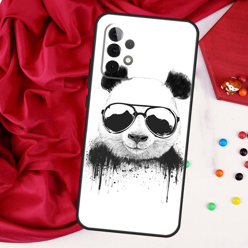 Мультяшный Милый Медведь Панда Для Samsung Galaxy A15 A55 A53 A33 A35 A22 A32 A52 A54 A34 A14 A56 A36 A26 A16 A05 A06 Чехол