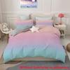 Комплект пододеяльника Gradient Cloud Красочный принт Постельное белье Для девочек Женщин Спальня Декоративное покрывало Домашние комплекты пододеяльников
