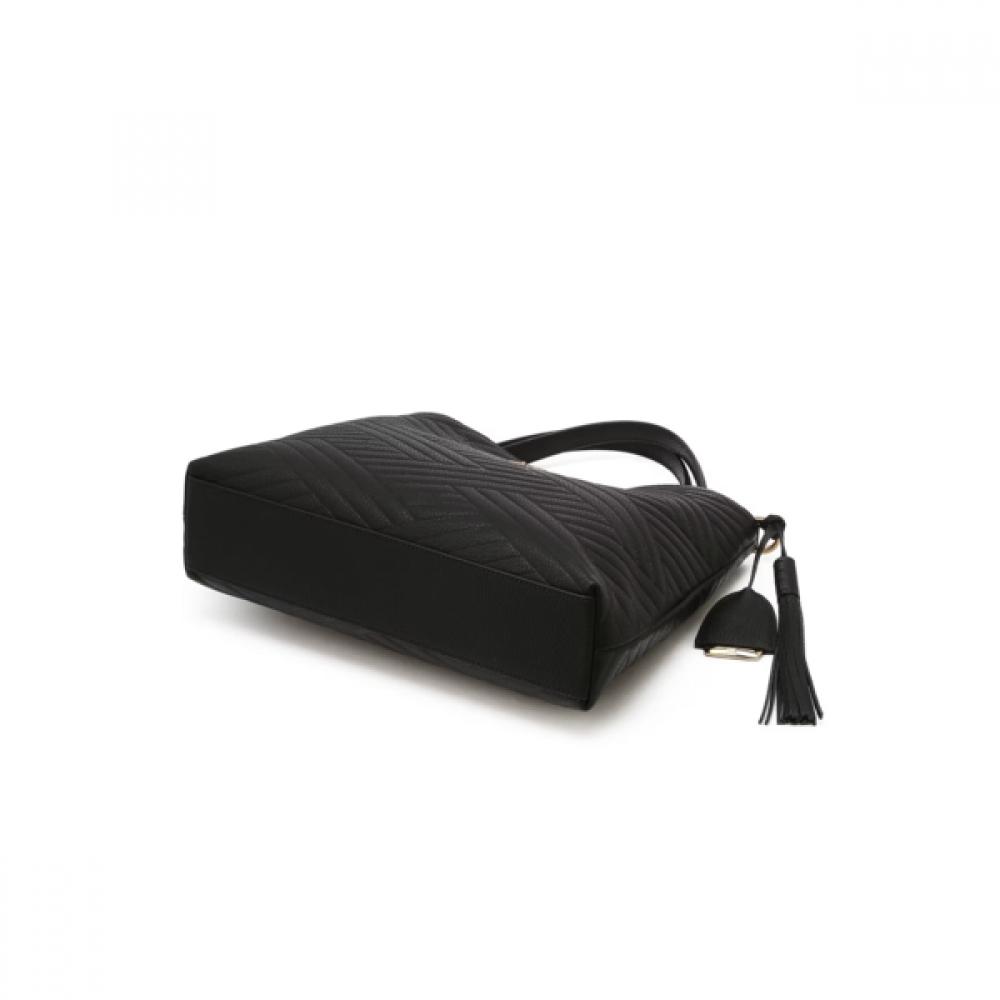 Daks Black Dd Logo Leather Tote Bag Dcba6e365bk
