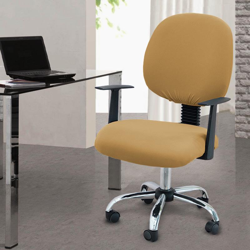 Two Piece Stretchable Computer Chair Cover Washable Executive Office Chair Protector Slipcover