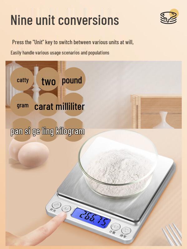 Yi Pan Rechargeable Digital Kitchen Scale