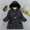 Girls Fall and Winter Padded Thickened Cute Loose Warm Jacket Plush Hooded Warm Jacket