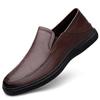 Genuine Leather Mens Loafers High Quality Men Casual Shoes Male Comfortable Soft Sole Business Footwear Brown Classic Mens Shoes