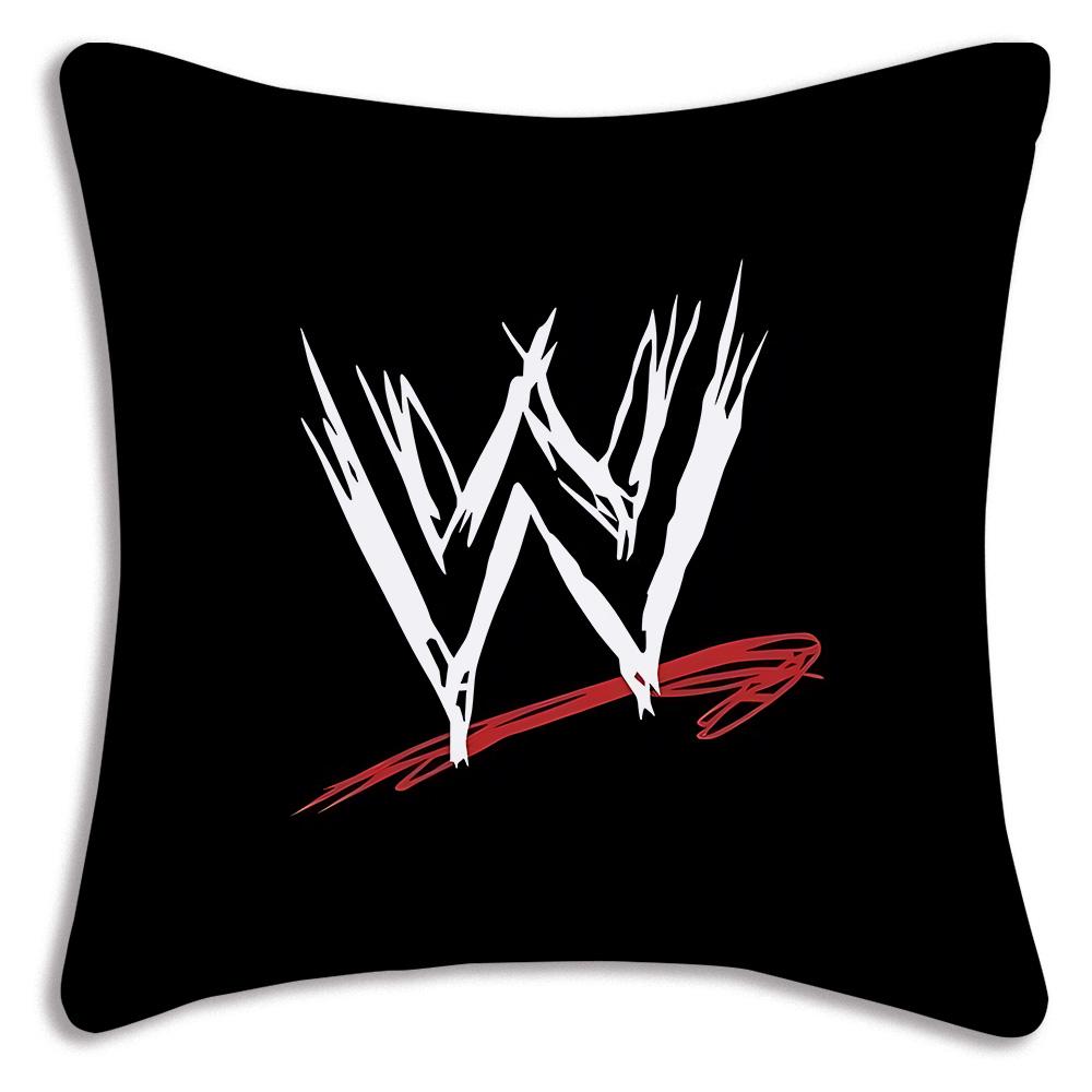 W-WWE ЛОГОТИП W-WrestleMania Наволочки Мультяшные Декоративные для Дивана Домашние Двусторонние Короткий Плюш Милый Чехол для Подушки