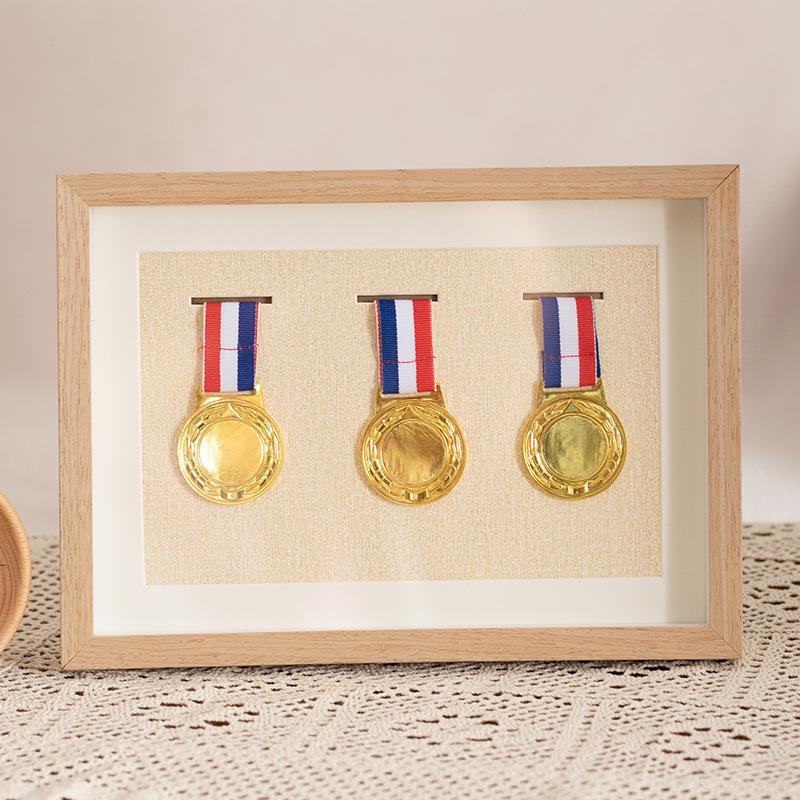 Wooden Medal Frame & Display: Marathon Tag Holder and Decorative Picture Frame