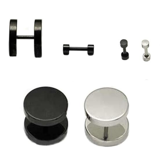 Изысканные антикоррозийные мужские серьги-гвоздики в стиле панк-готики со штангой