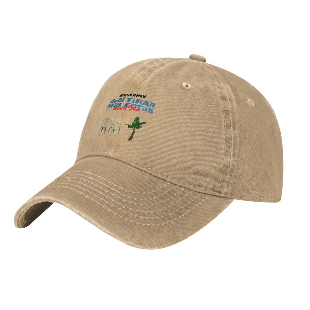 DTMF Debi Tirar Mas Fotos Baseball Caps Retro Distressed Denim Bad Bunny Sun Cap Unisex Outdoor Workouts Adjustable Hats Cap