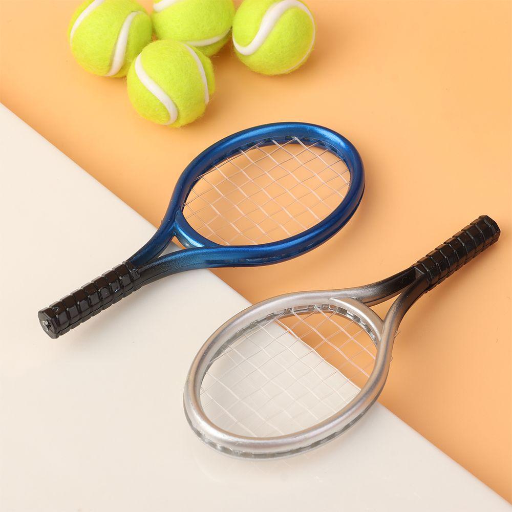 Accessory Sport Tennis Model Miniature Tennis Racket Doll House Tennis Mini Tennis Racket&Ball