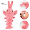 Floppy Lobster Interactive Dog Toy USB Rechargeable Vibration Modes Cat Toy Electric Realistic Wagging Lobster Toy Catnip Addable Stress-relieving