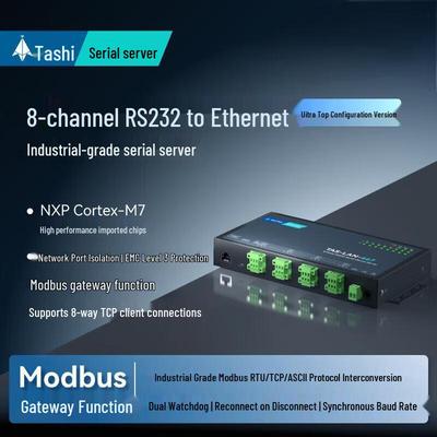Промышленный 8-портовый RS232 в Ethernet Сетевой серверный модуль