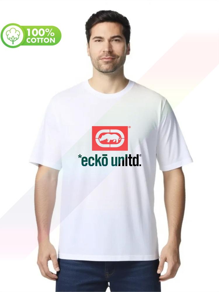 100% хлопок круглая шея тяжелый вес Унисекс футболка EckoUnltd с коротким рукавом Создать Унисекс Потрясающий Смешной Крутой S3XL