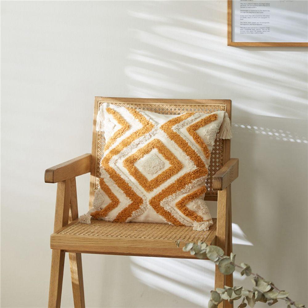 Geometric Throw Pillow for Living Room Bohemia Tassels for Sofa Couch Boho Pillow Cover Home Textile Cushion Covers Pillow Case
