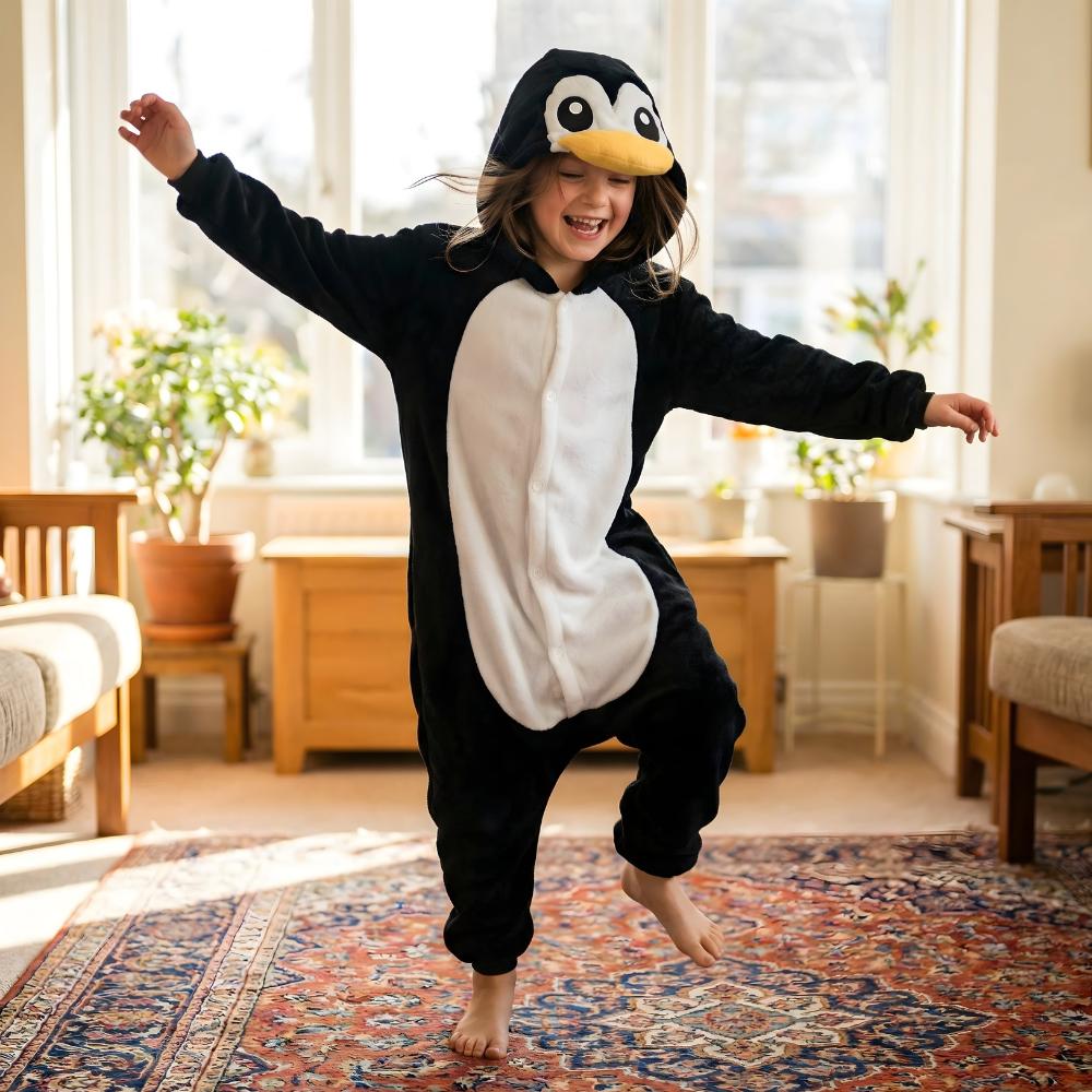 Onesie Kigurumi Pajamas Costume Penguin Children 105 - 115Cm