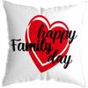 Happy Valentines Day Throw Pillow Case Soft Plush Romantic Red Love Heart Letters Rose Print Decorative Cushion Cover Dakimakura