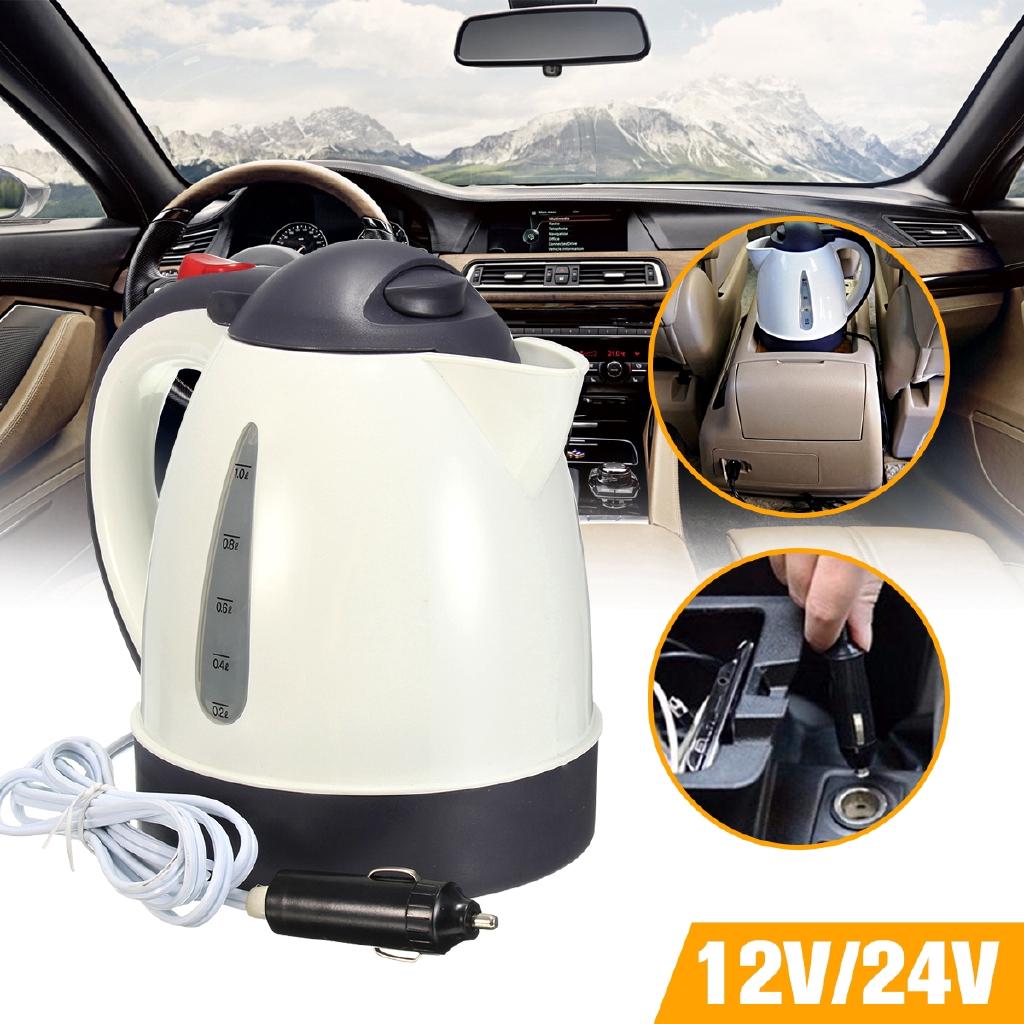 Car Portable Hot Water Kettle 12V / 24V Hot Water Heater for Large Capacity Coffee Tea 1000ml