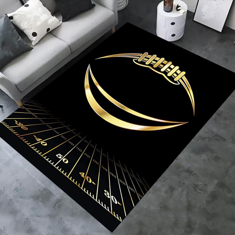 Golden Football Chair Mat Office Carpet for Home Decor, Sofa Rug, Large Size Gift Suitable for Bedroom, Living Room & Various Rooms