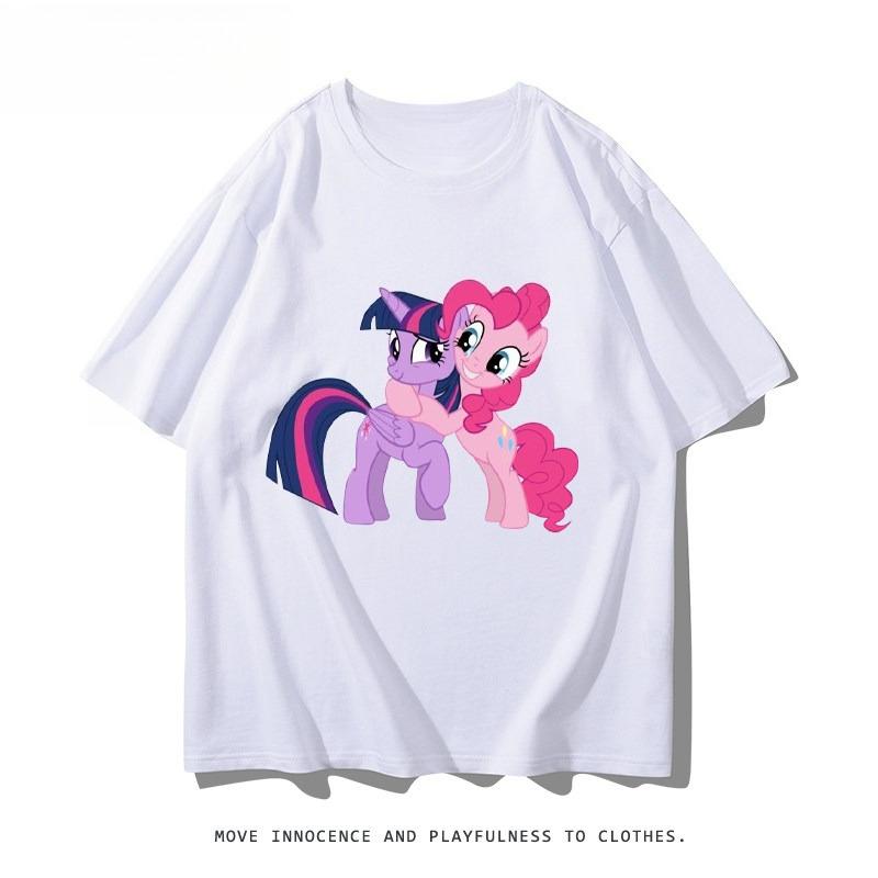 2026 summer new Little Pony Bighi Yunbao Surroundings Tshirt  Loosefitting Cute Couple Clothing for Unisex and Women