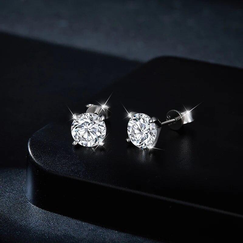 D Цвет 3,0 карат 9,0 мм серьги-гвоздики с муассанитом для женщин Стерлинговое серебро 925 пробы с завинчивающейся крышкой сверкающие свадебные украшения подарки