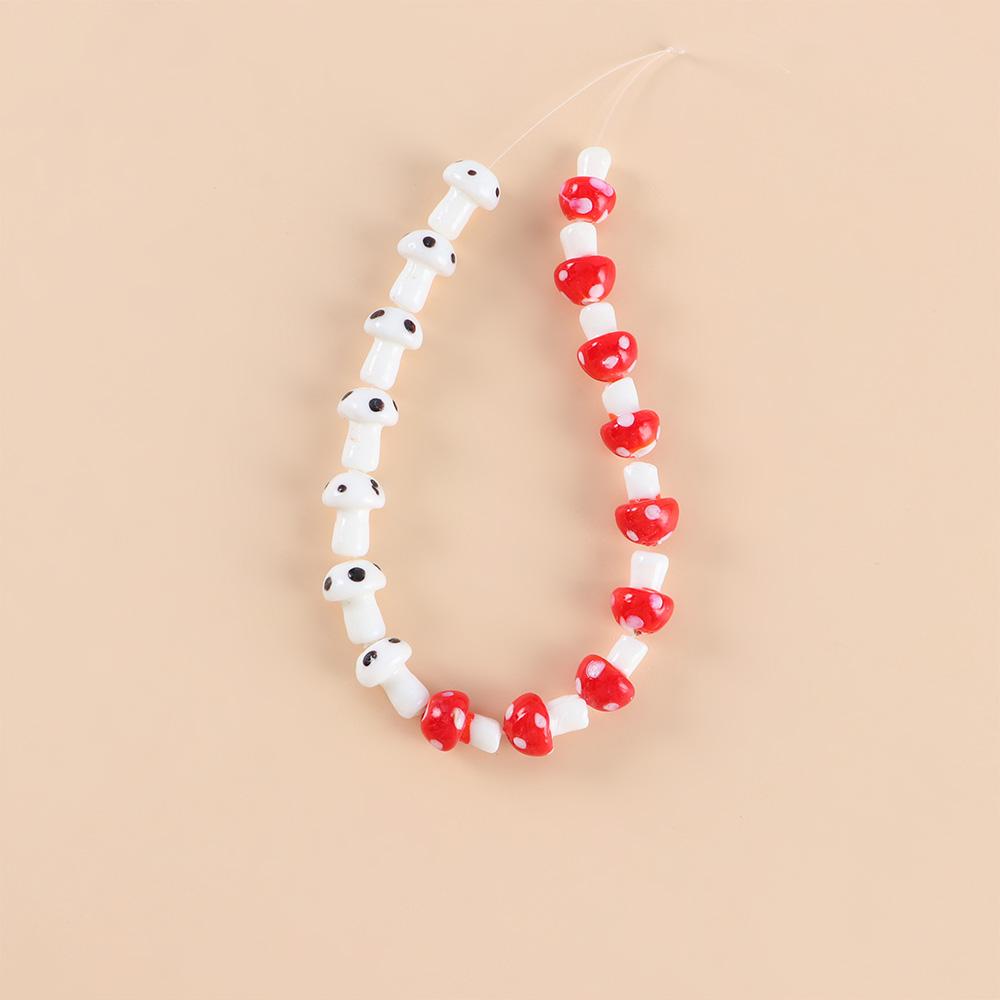 Браслет Серьги Ручная работа Грибные бусины Аксессуары для изготовления украшений Стеклянные россыпные бусины DIY Поделки