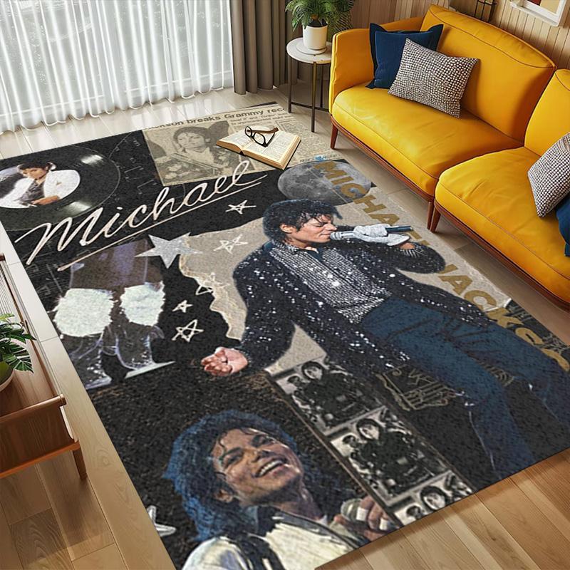 Michael Jackson Living Room Nonslip Area Rug Soft Carpet For Bedroom Gameoom Playroom Sofa Office Home Decor Doormat