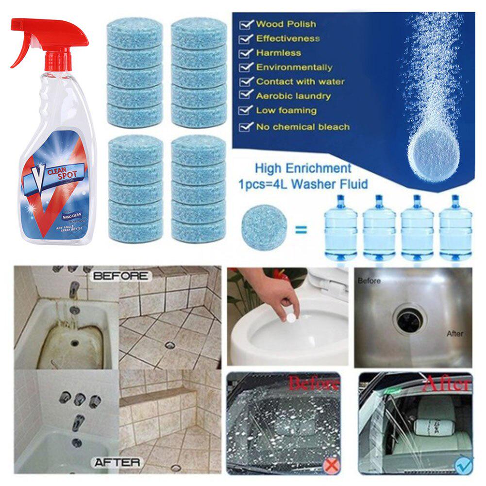 20/10/4/1Pc Car Windshield Glass Washer Cleaner Compact Effervescent Tablets Detergent