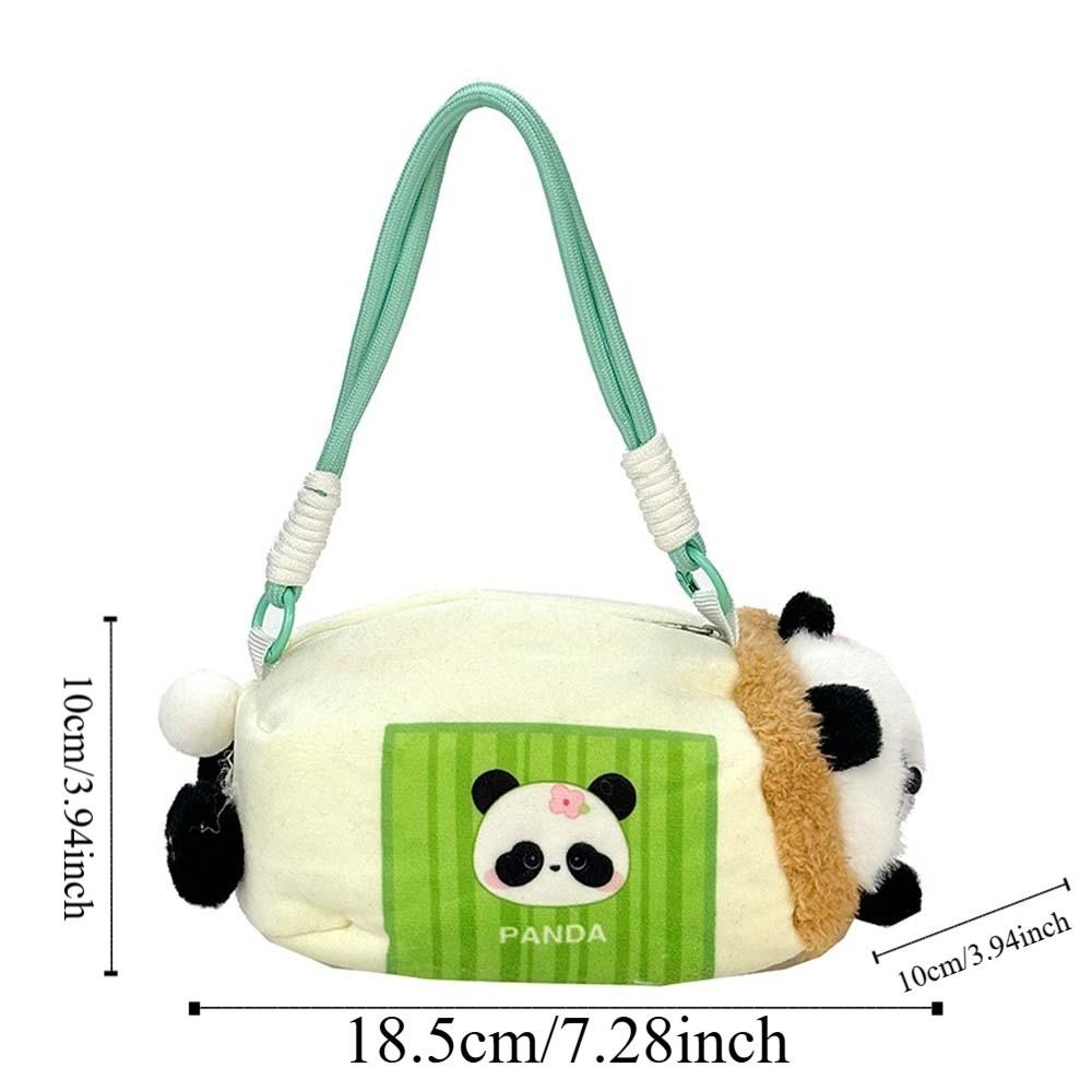Cute Panda Plush Handbag Cartoon Golden Snub-nosed Monkey Bag Raccoon Shoulder Pouch Students