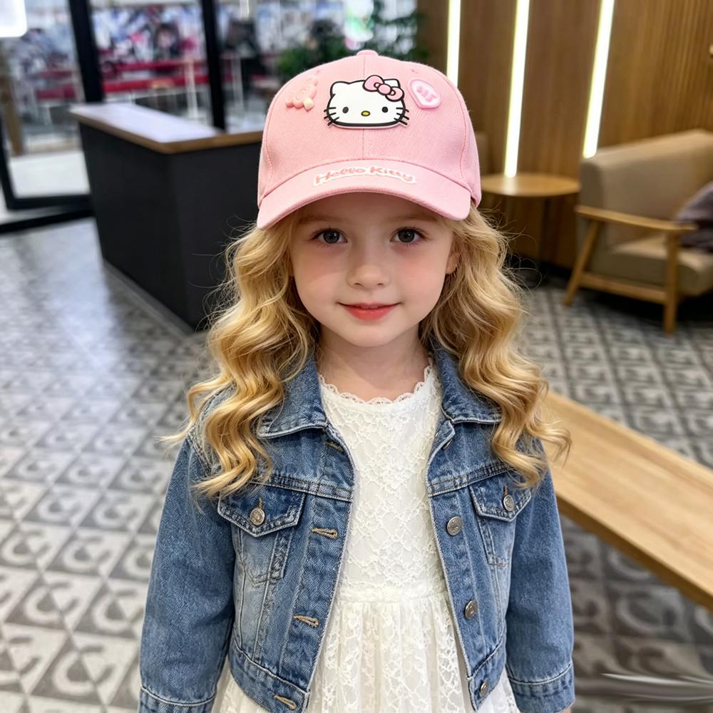 Милая мультяшная бейсболка Hello Kitty Для женщин студентов детей Однотонная Девочки Кепка с козырьком На открытом воздухе Мягкий хлопок Козырьки от солнца Кепка