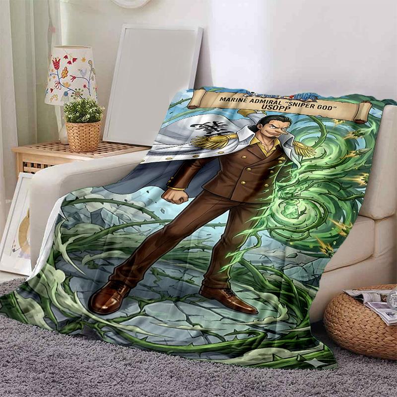 1pc Zoros Symbolic Sword Soft Throw Blanket Flannel All Season Light Weight Living Room/Bedroom Warm Blanket. M7270157