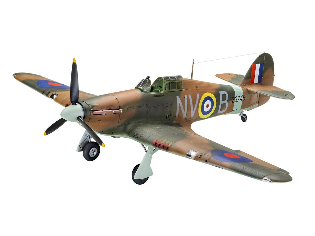 Revell Масштаб Королевские ВВС Hawker Hurricane Пластиковый Набор Модели 04968 1/32 Mk.IIB (Формованный цвет)