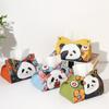 Коробка для салфеток Panda Car, настольный держатель для салфеток, чехол, ящик для хранения, настольный контейнер для салфеток из искусственной кожи, ванная комната, домашний декор