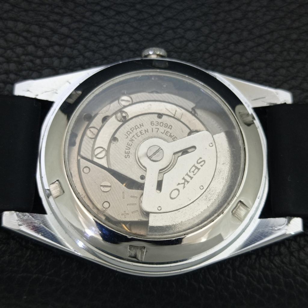 ОТРЕМОНТИРОВАННЫЕ ВИНТАЖНЫЕ МУЖСКИЕ АВТОМАТИЧЕСКИЕ ЧАСЫ SEIKO 5 ЯПОНИЯ ЧЕРНЫЙ ЦИФЕРБЛАТ a444266-1