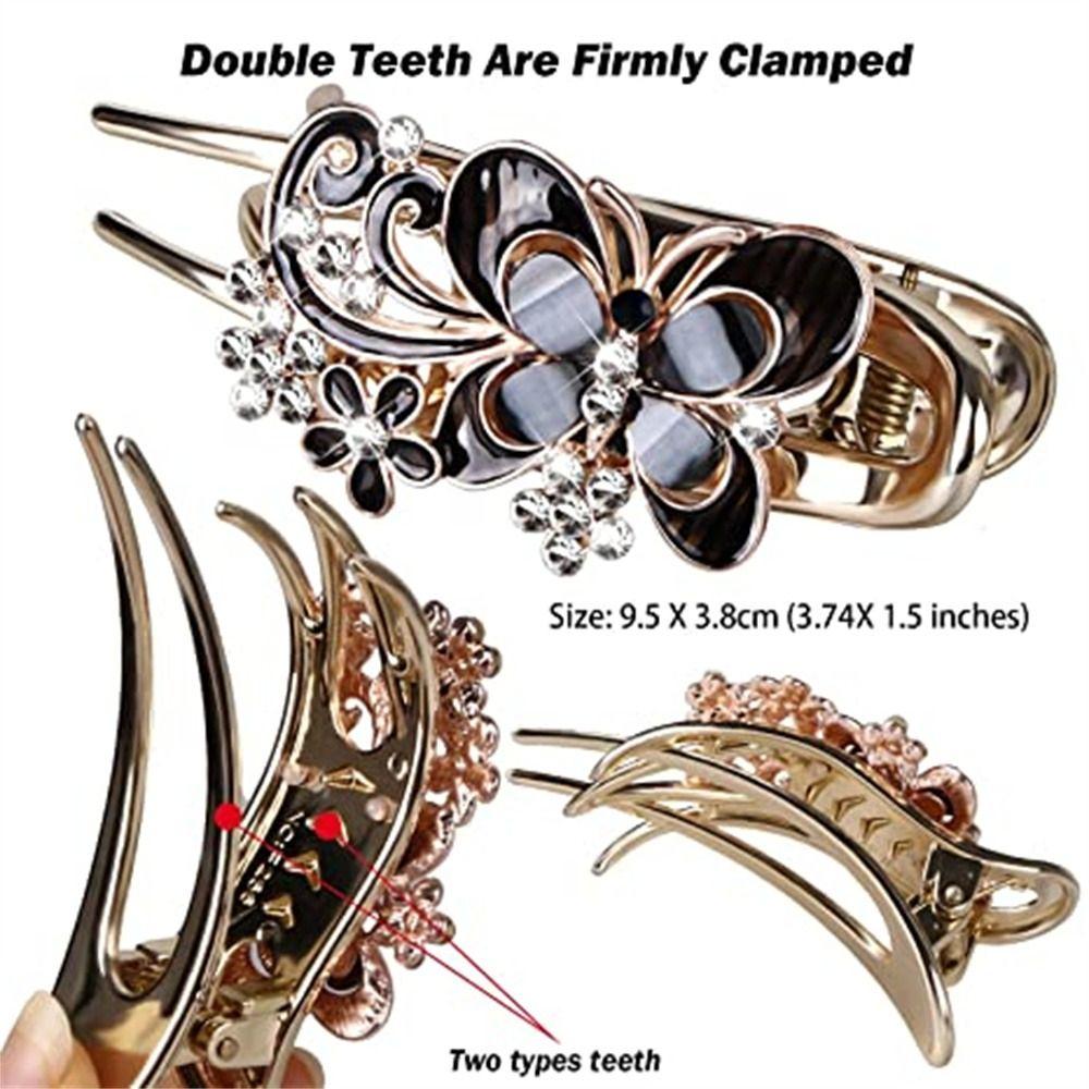 Headwear Alligator Hair Clip Crystal Flower Hairpin Hair Accessories Rhinestone Butterfly Hair Claw