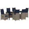 Garden Dining Set 7 pcs Black Poly Rattan