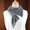 Women’s 100% Cashmere Solid Colored Knitted Scarf with Irregular Cross Design Winter Warmth Wind Cold Protection