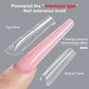 256Pcs/Box DIY Nail Sandwich Dual Form Transparent Tips Nail Extension Form New Nail Tips
