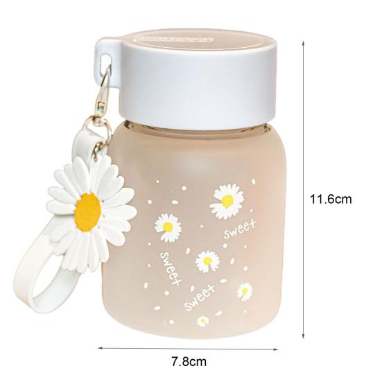 Yousheng 350 мл Цветочный узор Стеклянная бутылка для воды Портативная простая экологически чистая бутылка для питья