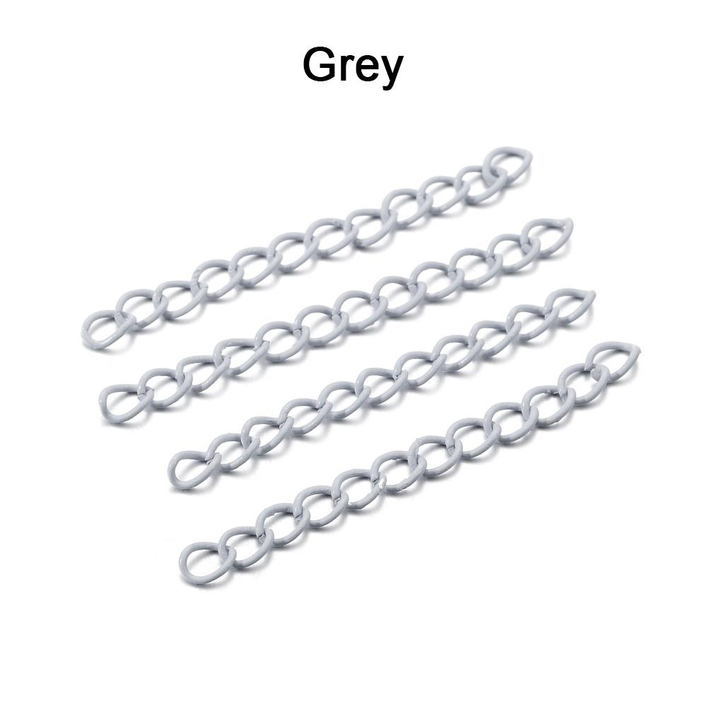 30Pcs/Lot 50mm Colourful Necklace Extension Chain Bulk Bracelet Extended Chains Tail Extender for DIY Jewelry Making Supplies
