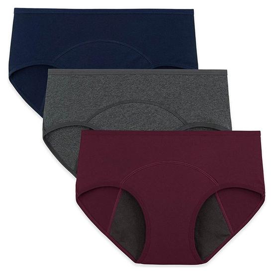 Модные трусы для менструации с водонепроницаемым слоем, дополнительная защита, мягкие, однотонные, герметичные трусы для менструации для ношения внутри