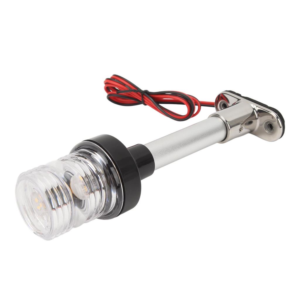 8 Inch Boat Stern Light IP66 Waterproof Over 2NM Visibility Stainless Steel Base Round Boat Anchor Light for Fishing