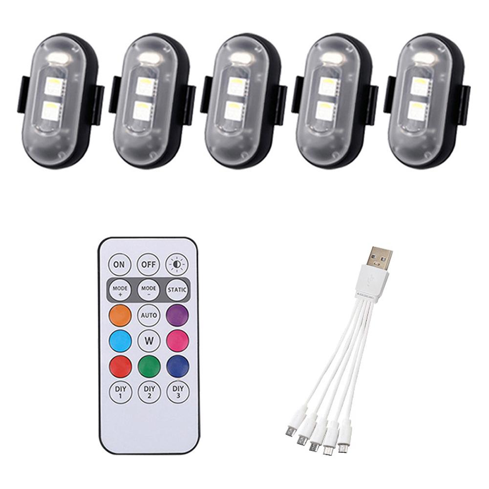 RGB Светодиодные Стробоскопы для Мотоцикла Сигнальный Огонь Светодиодная Вспышка Позиционный Беспроводной Свет Самолет Вертолет Предупреждающие Огни