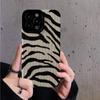 Fashion Zebra Stripe Silicone Phone Case For iPhone 13 14 15 Pro Max 11 12 Mini X XS XR 7 8 Plus SE Soft Shockproof Full Cover