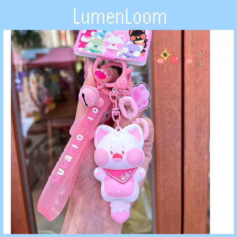 Cute Cartoon Cat Silicone Keychain Originality Bag Pendant For Gift Kids