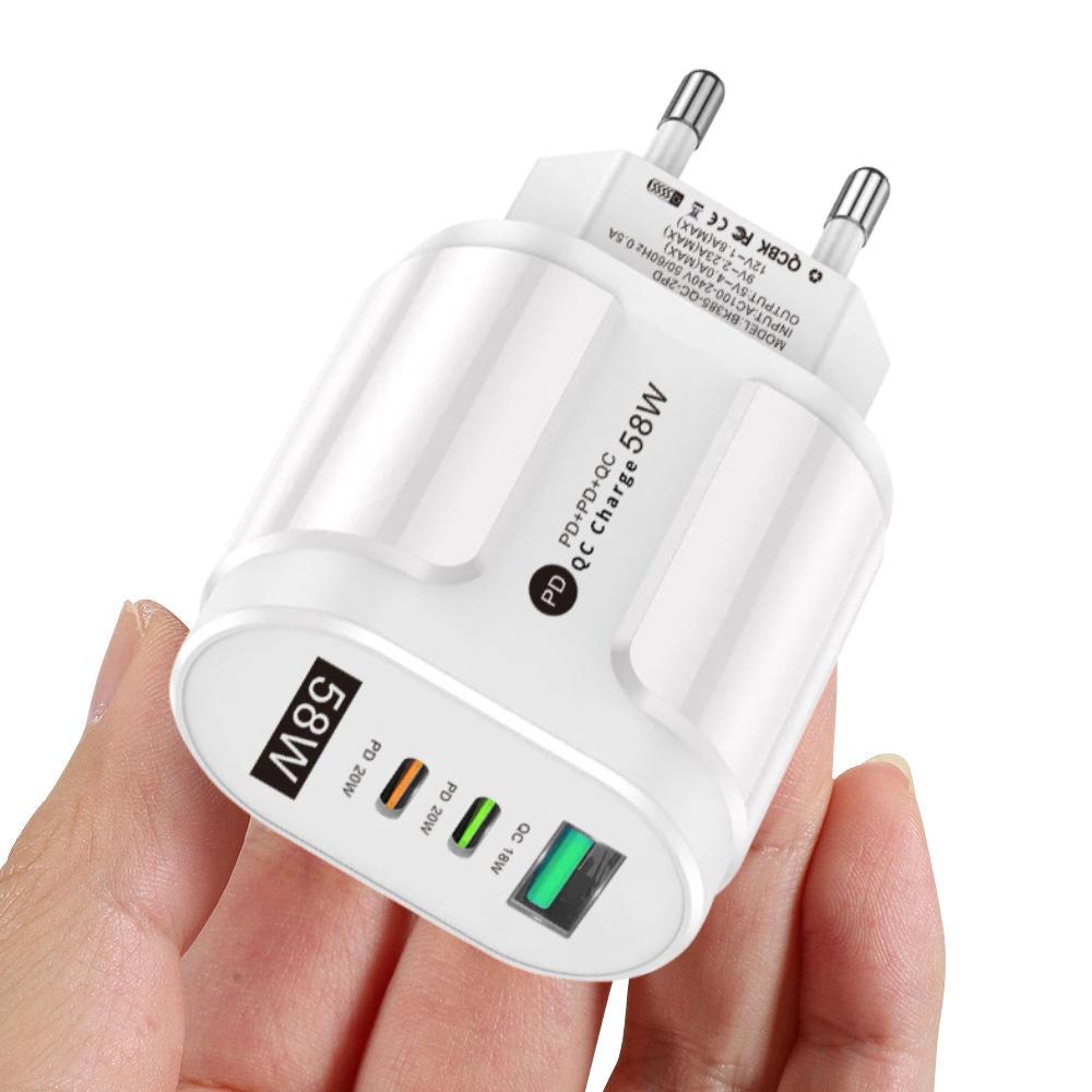 PD33W GaN QC3.0 Многопортовое EU Зарядное устройство 9V/12V Адаптер Быстрой Зарядки