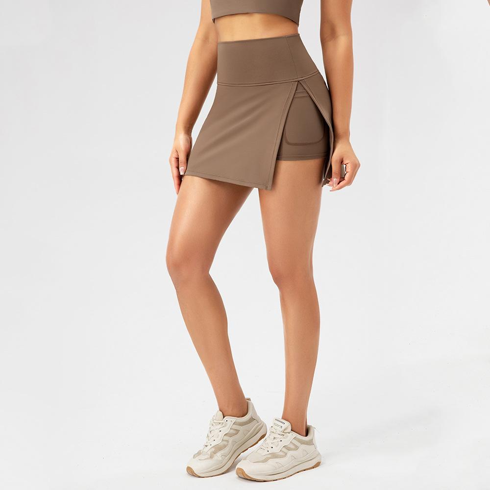 Высокая талия женские Йога Фитнес Теннис с подкладкой Антибликовый Бег Быстросохнущие Короткие Юбки Брюки