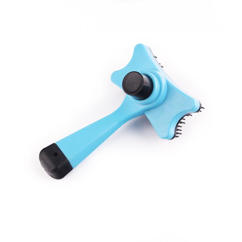 Custom Eco-Friendly Plastic Shedding Massage Bath Slicker Self Cleaning Comb Grooming Hair Remover Dog Cat Pet Brush