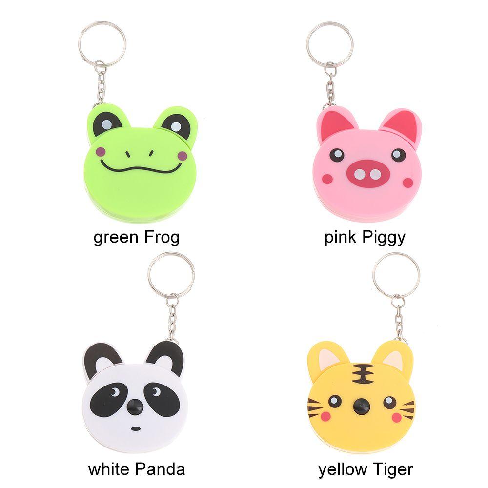 Mini 1M Sewing Measure Ruler Cartoon Animal Tape Measure Measuring Ruler Automatic Stretch Ruler
