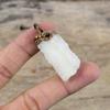 Подвеска Rainbow Moonstone Druzy, гальванопластическая медная подвеска, ручная работа, розовый турмалин, грубая подвеска, гальванопластические ювелирные изделия, подвески из драгоценных камней
