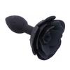 Black Rose Silicone Anal Plug