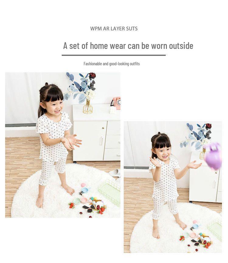 Kids' Summer Airy Pajama Set – Short-Sleeved, Two-Piece Outfit for Boys and Girls, Indoor/Outdoor Wear