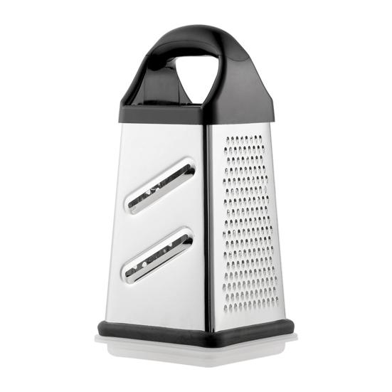 Терка для сыра с контейнером, коробчатая терка из нержавеющей стали для овощей, имбиря, картофеля, профессиональная ручная терка с 4 сторонами